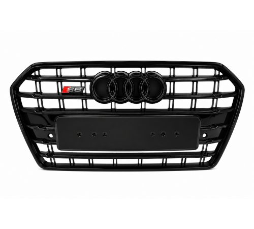 Audi A6 S6 stiliaus grotelės (2016-2019) juodos